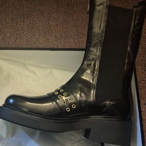 Sleek Black Women's Combat Boots